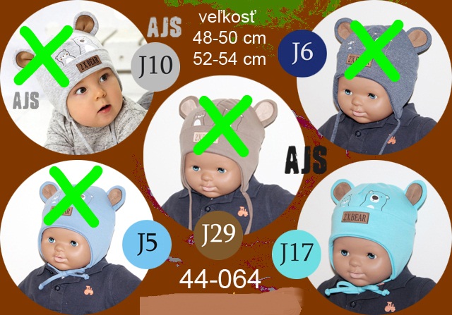 Jarná detská čiapka AJS 44-064 - 52-54 cm