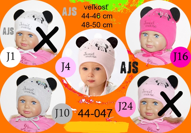 Jarná detská čiapka AJS 44-047 - 48-50 cm 