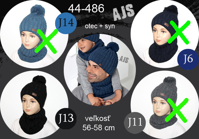 Zimný set AJS 44-486 56-58 cm syn+otec