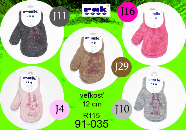  detské rukavice 91-035 -12 cm