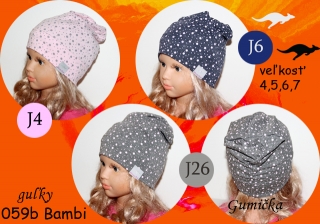Jarná čiapka 059b Bambi guľky