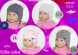 Jarná čiapka 028a Julka guľky